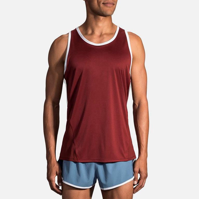 Brooks Men's Stealth Running Tank Top - Red (VCFW01758)